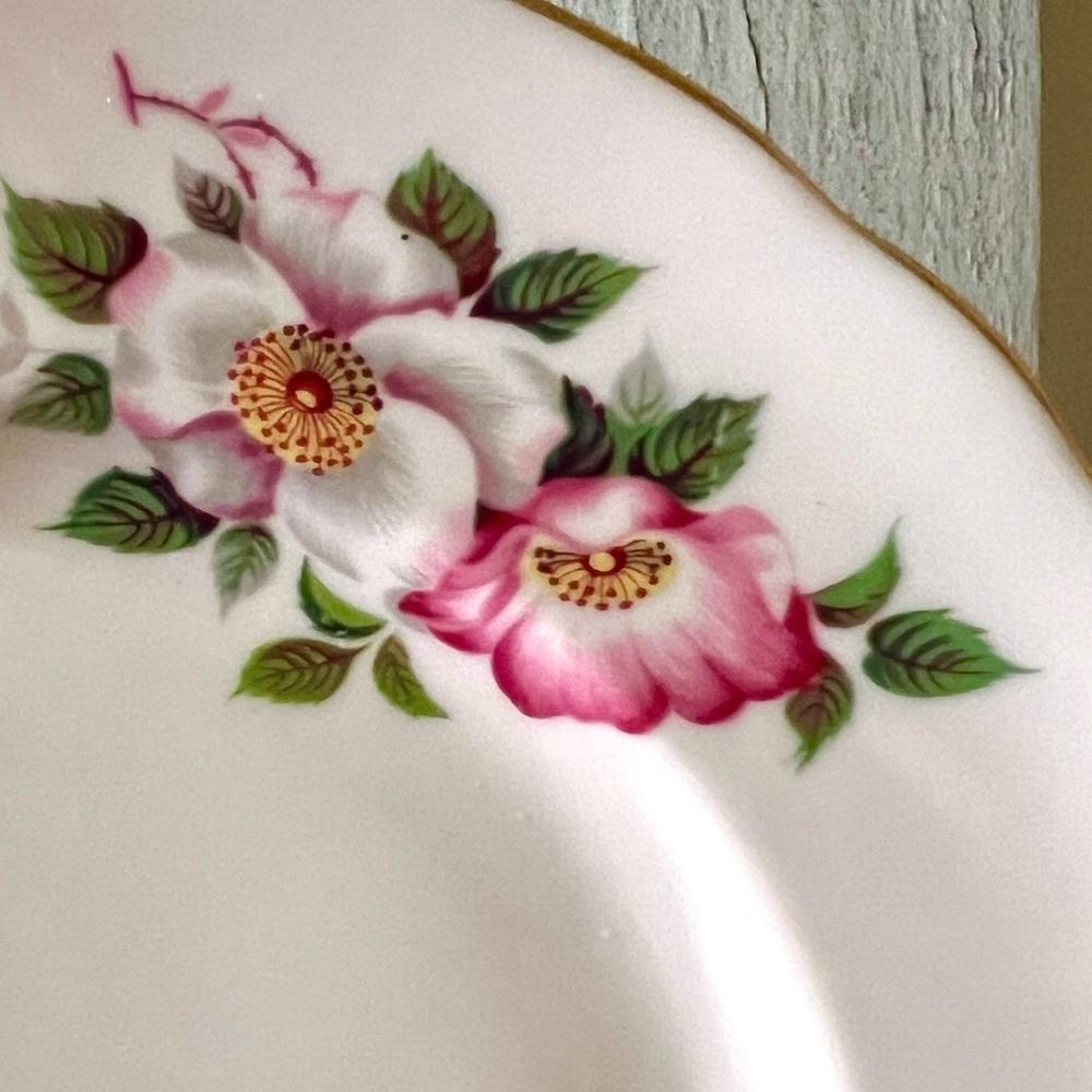 Vintage Royal Tuscan Fine China, Hand Painted Plate, Gold Rim, 8.25” - Picture 3 of 6